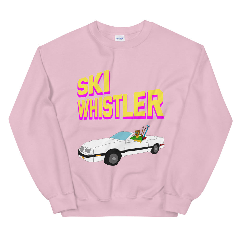 Ski whistler labaron convertible printed crewneck