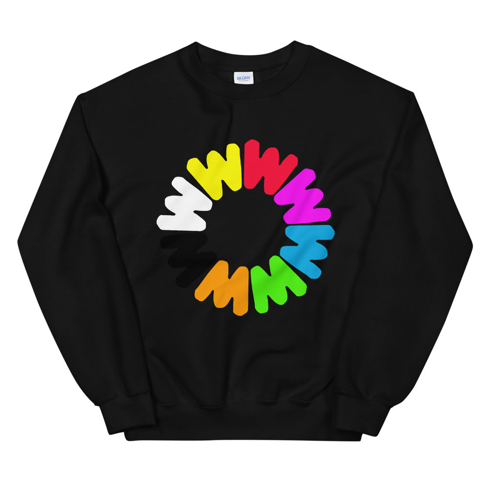 Retro Whistler colourful logo printed crewneck