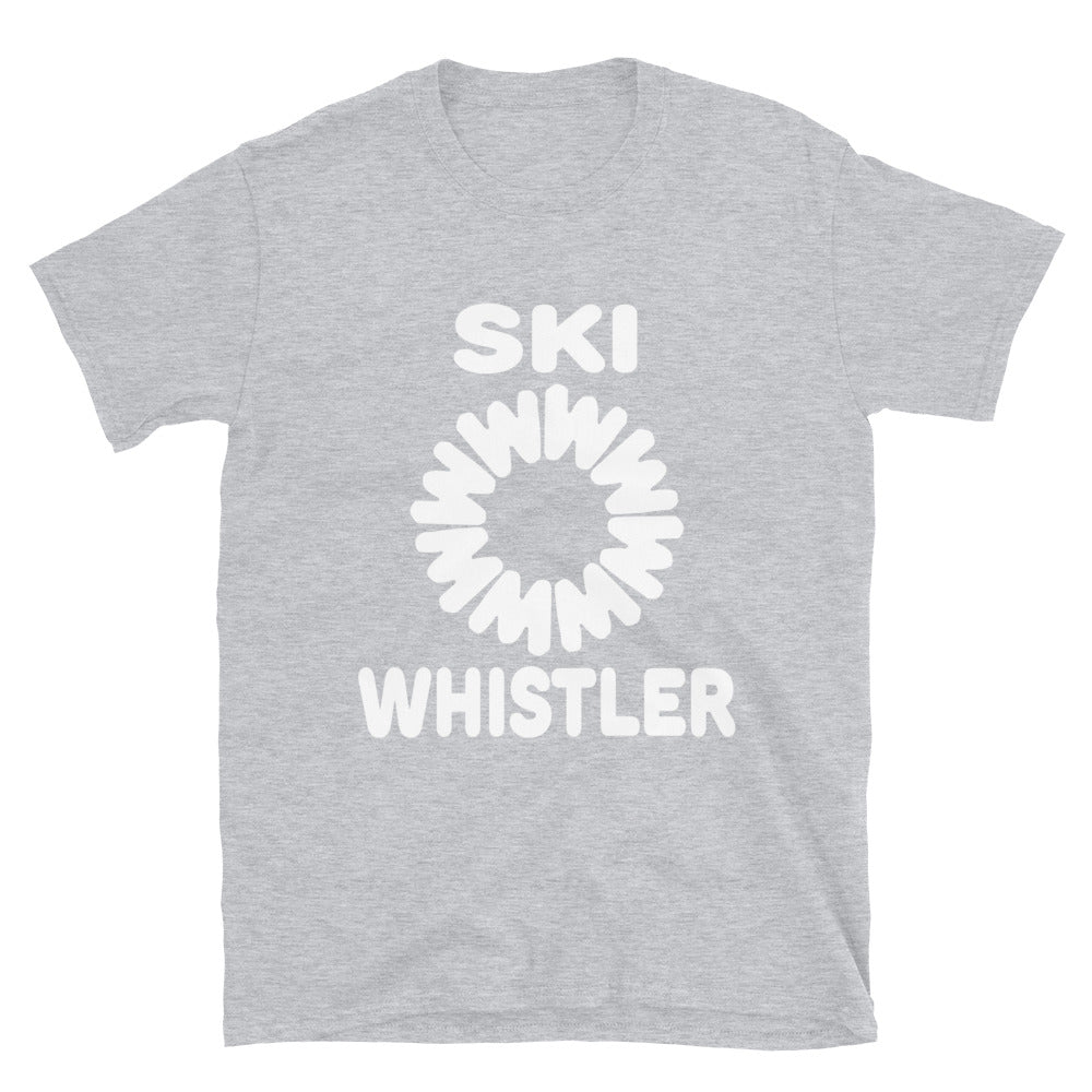 Ski Whistler retro logo printed t-shirt