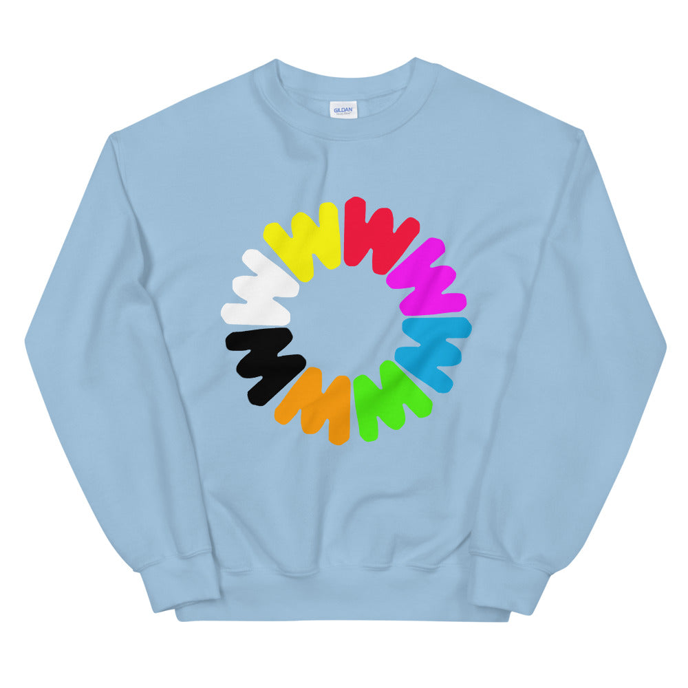 Retro Whistler colourful logo printed crewneck