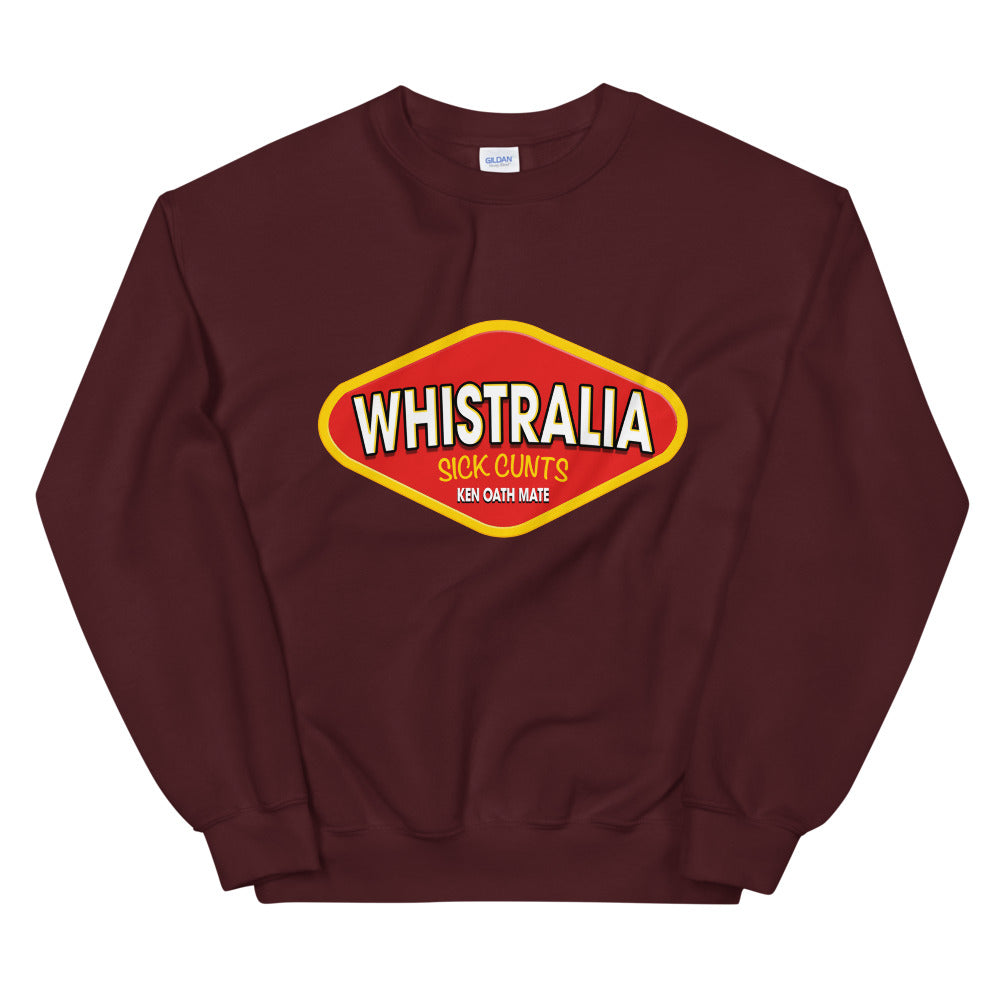 Whistralia vegemite logo printed crewneck