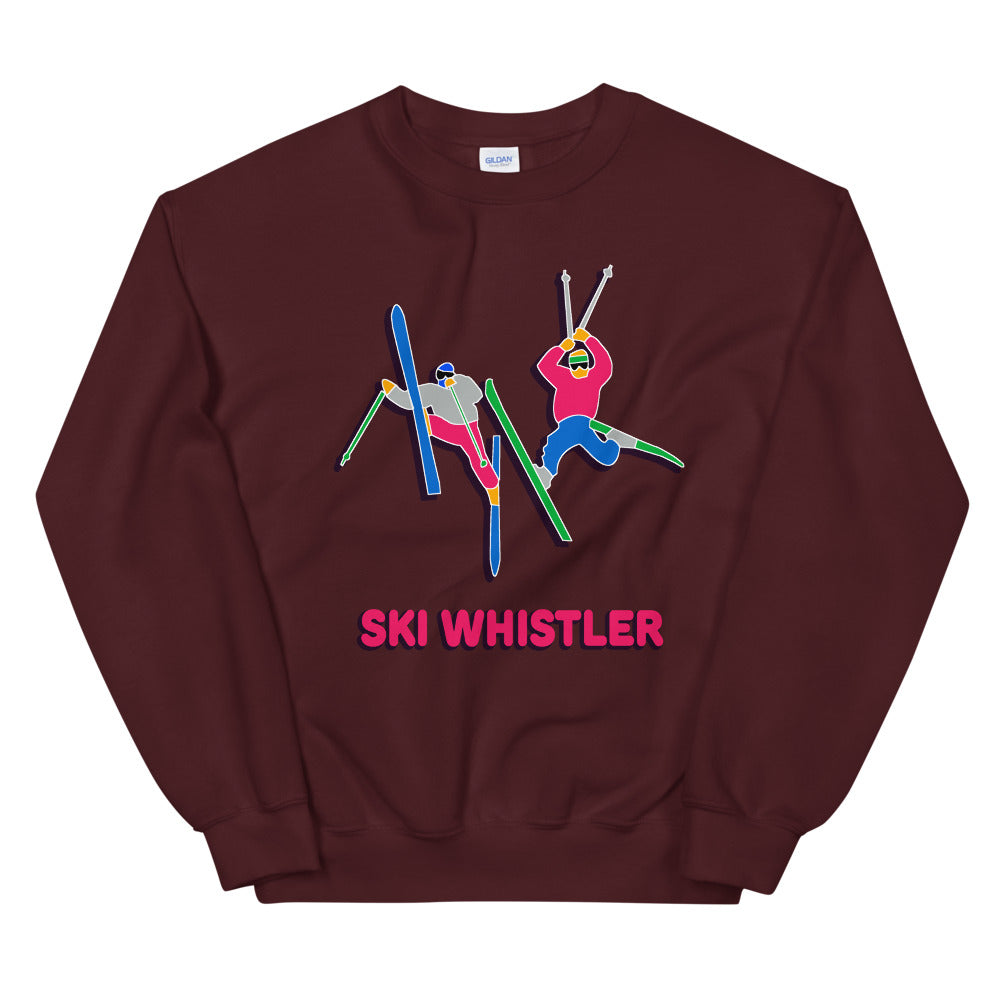 Ski Whistler double daffy colour printed crewneck