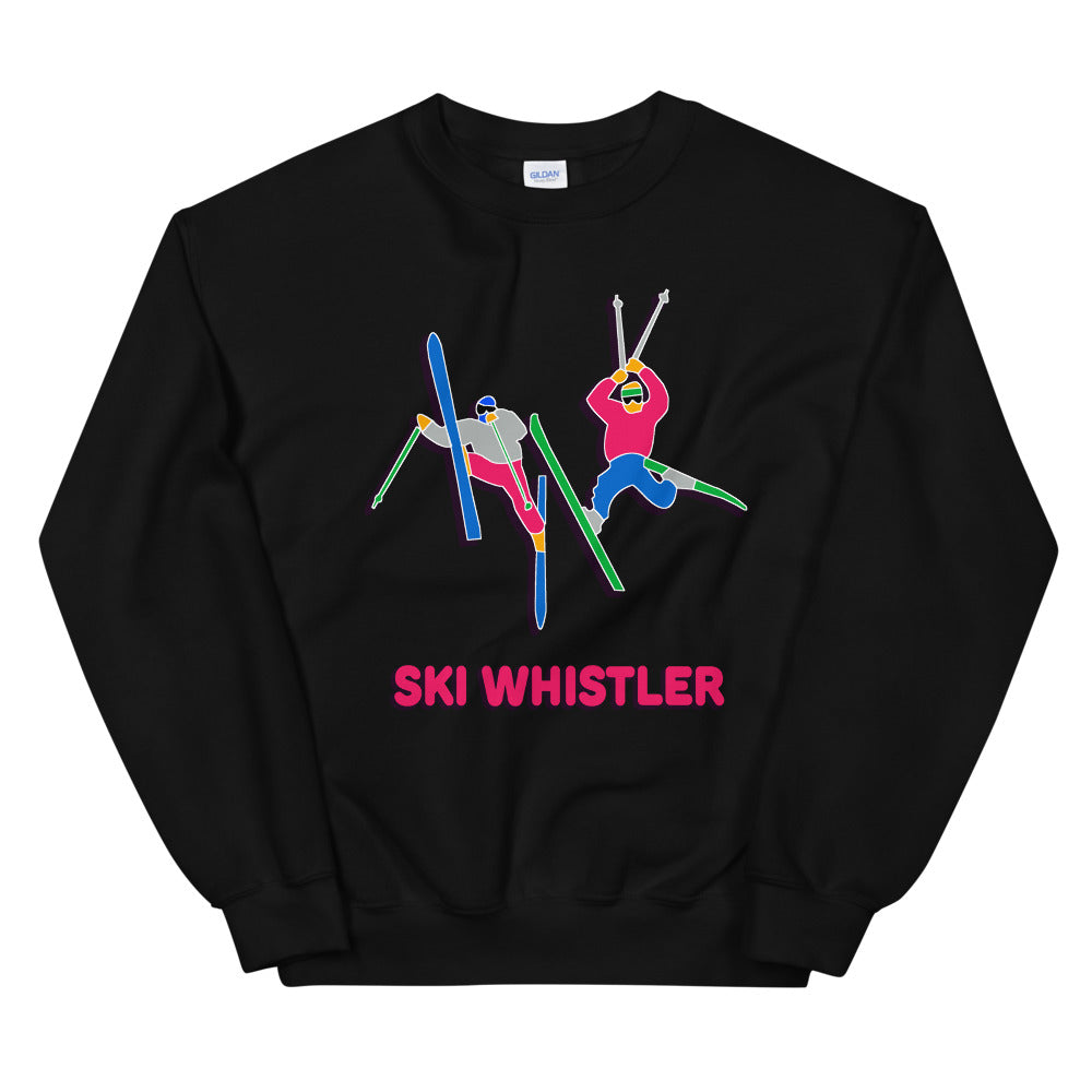 Ski Whistler double daffy colour printed crewneck