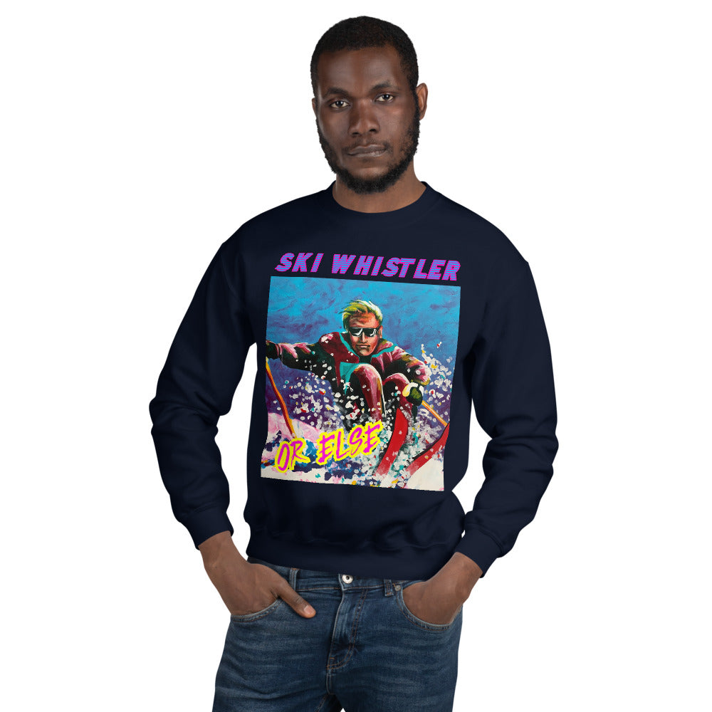 Ski whister or else extreme skiing printed crewneck