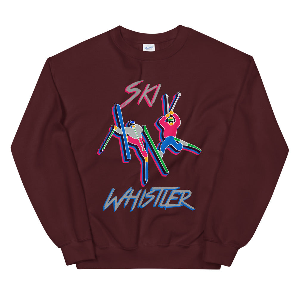 Ski Whistler double daffy printed crewneck