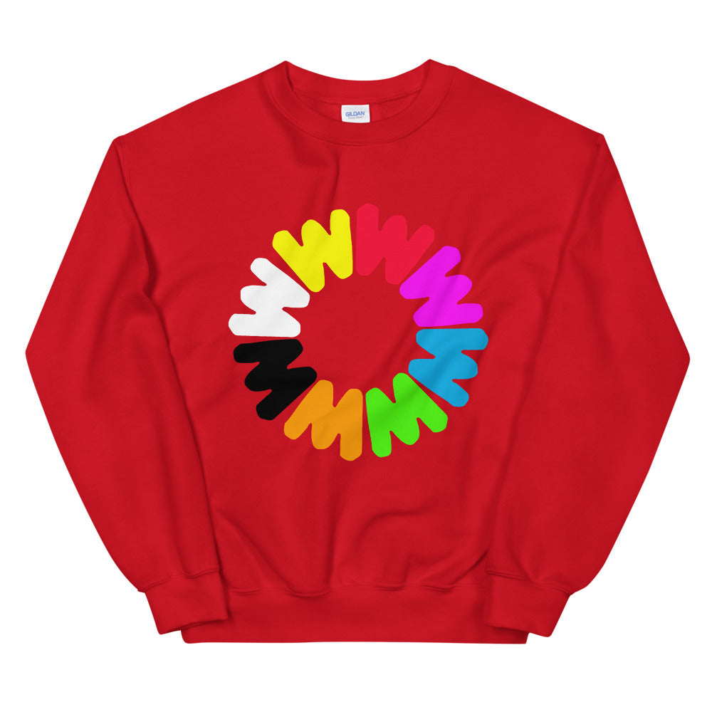 Retro Whistler colourful logo printed crewneck