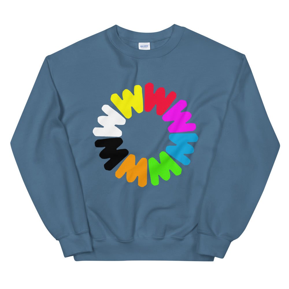 Retro Whistler colourful logo printed crewneck
