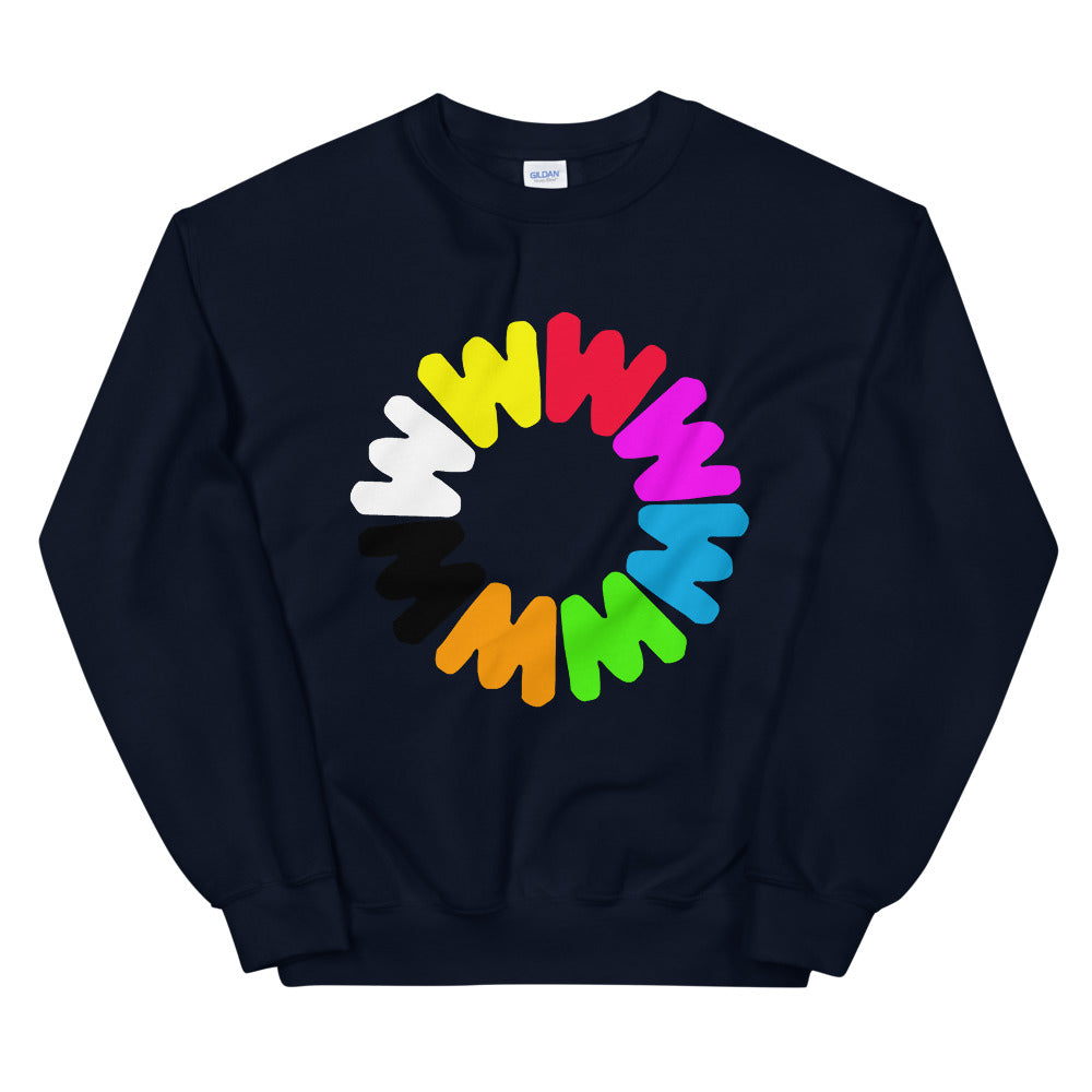 Retro Whistler colourful logo printed crewneck