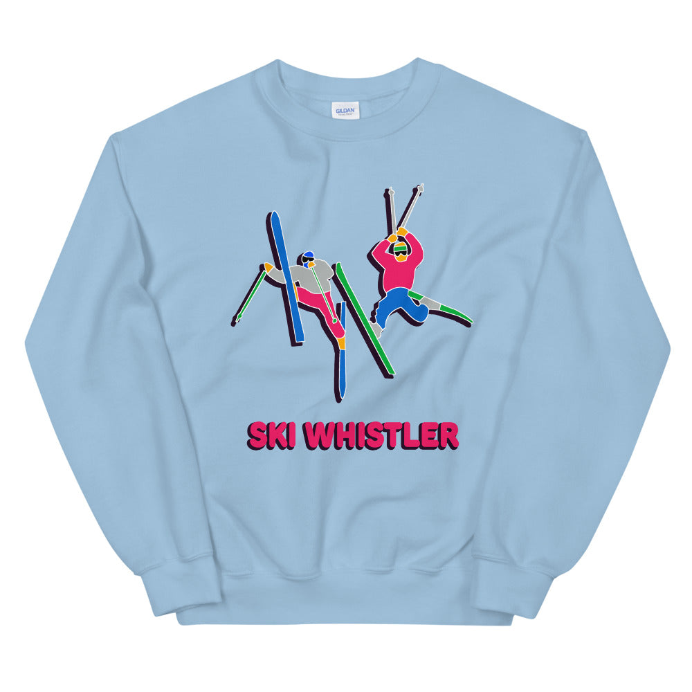 Ski Whistler double daffy colour printed crewneck