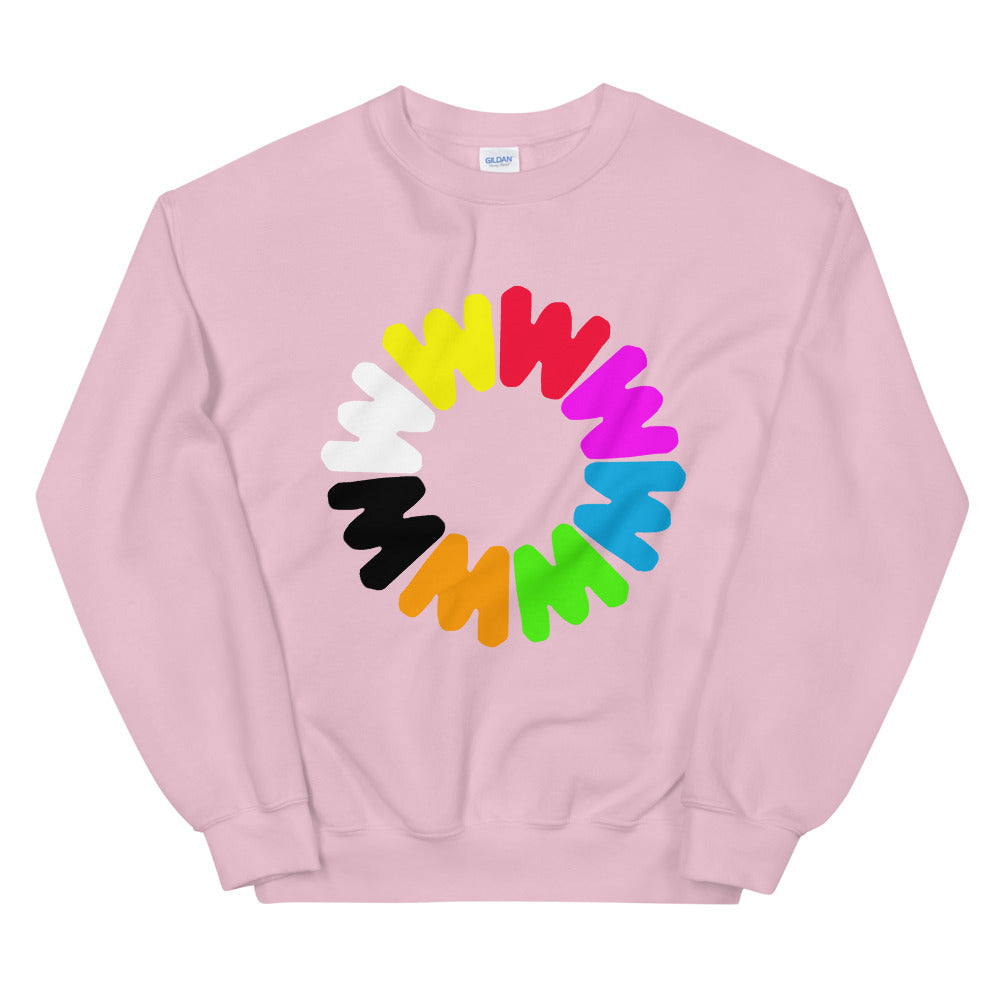 Retro Whistler colourful logo printed crewneck