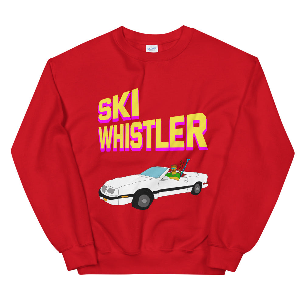 Ski whistler labaron convertible printed crewneck