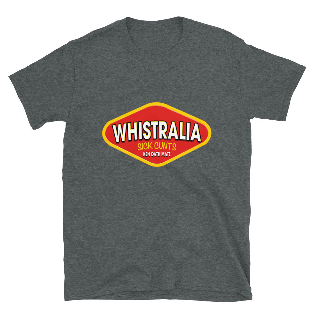 whistralia vegemite logo printed tshirt