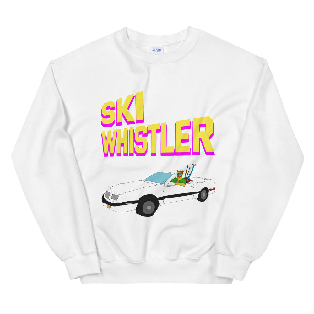 Ski whistler labaron convertible printed crewneck