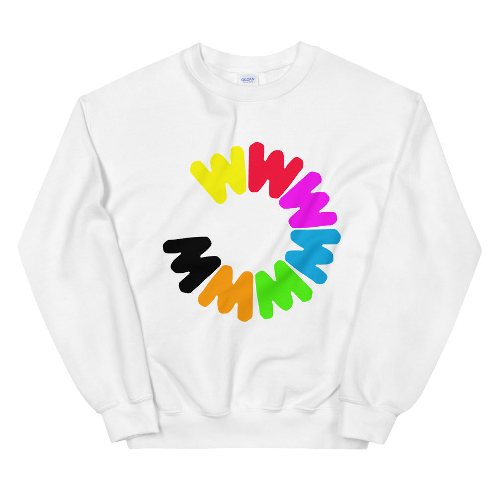 Retro Whistler colourful logo printed crewneck