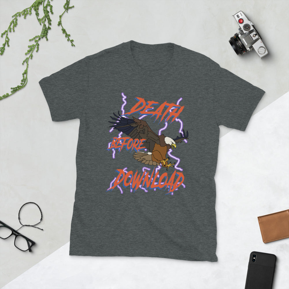 Death before download eagle printed t-shirt