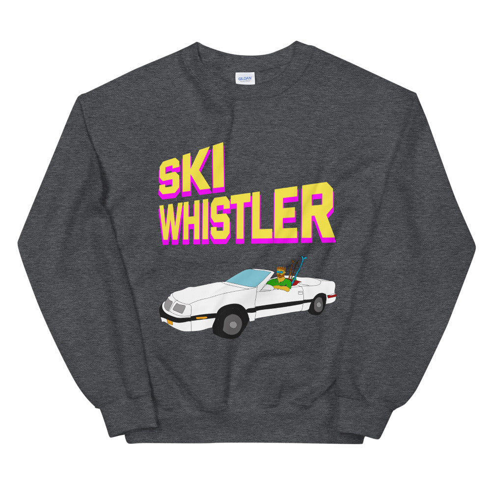 Ski whistler labaron convertible printed crewneck