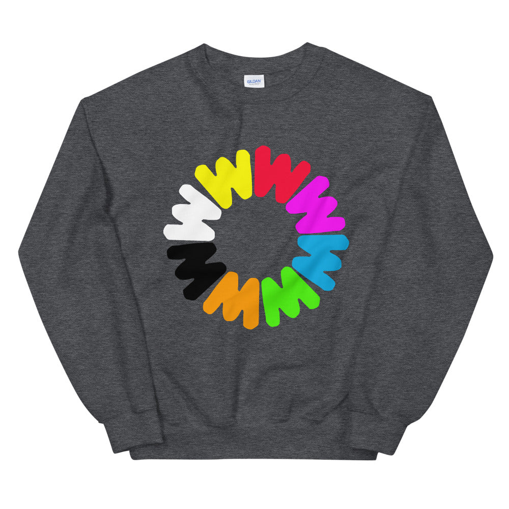 Retro Whistler colourful logo printed crewneck