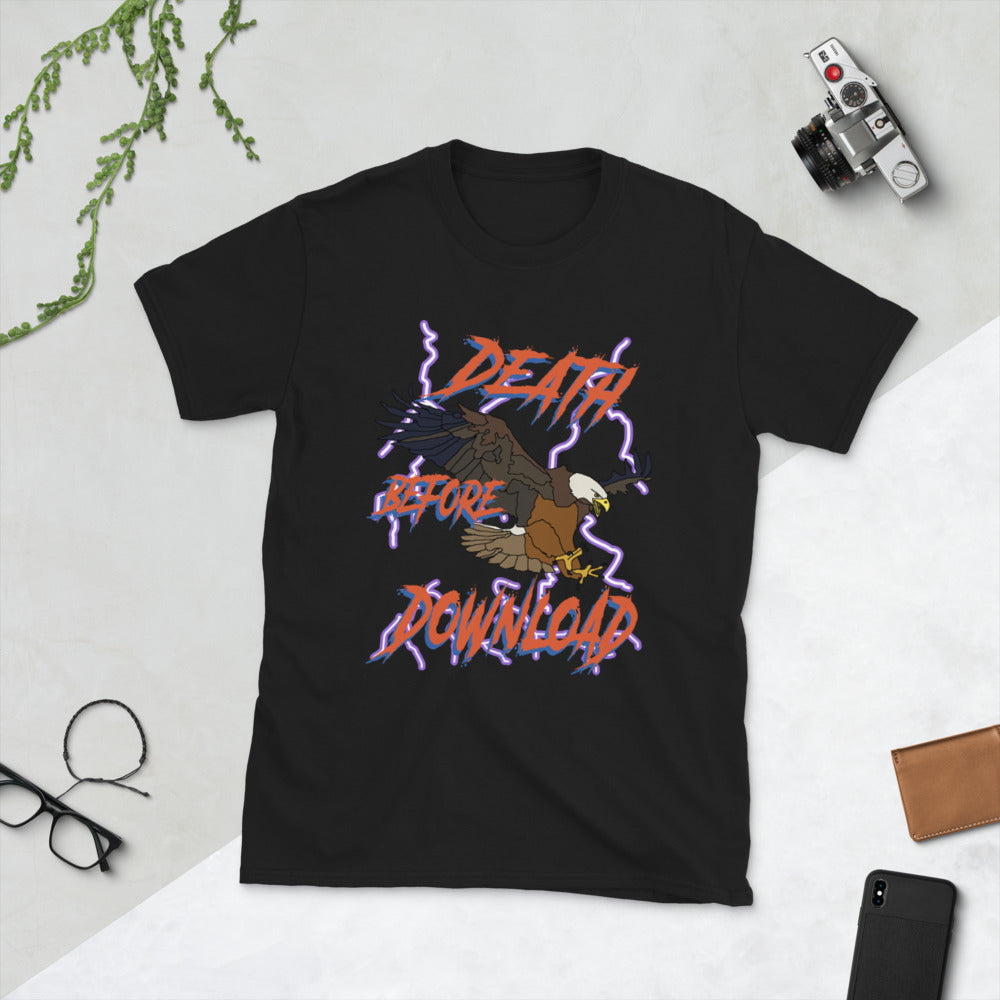 Death before download eagle printed t-shirt