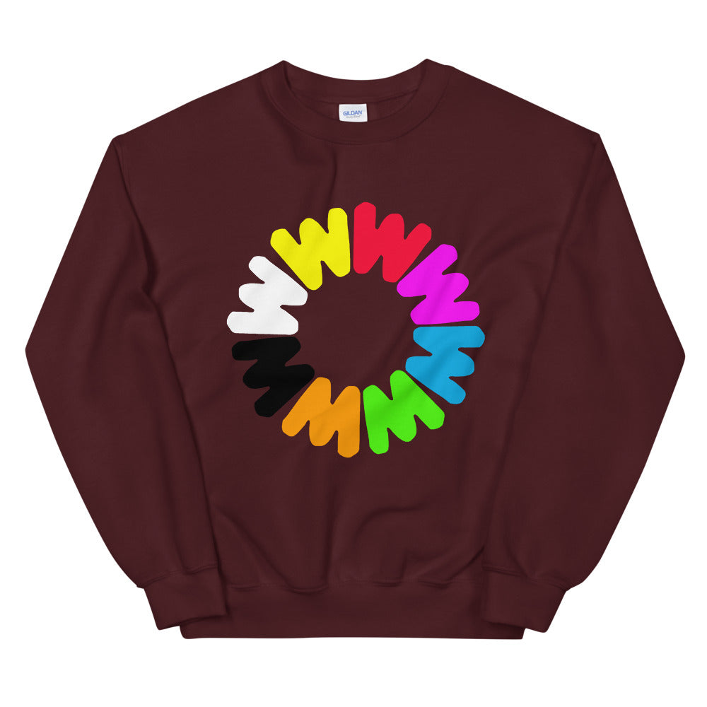 Retro Whistler colourful logo printed crewneck