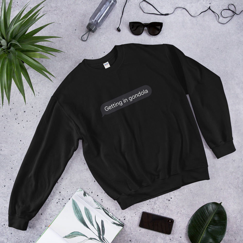 Whistler getting in gondola printed crewneck
