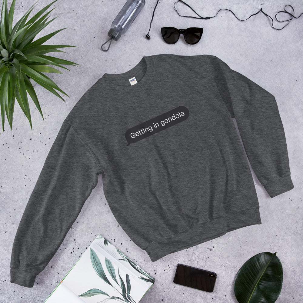 Whistler getting in gondola printed crewneck