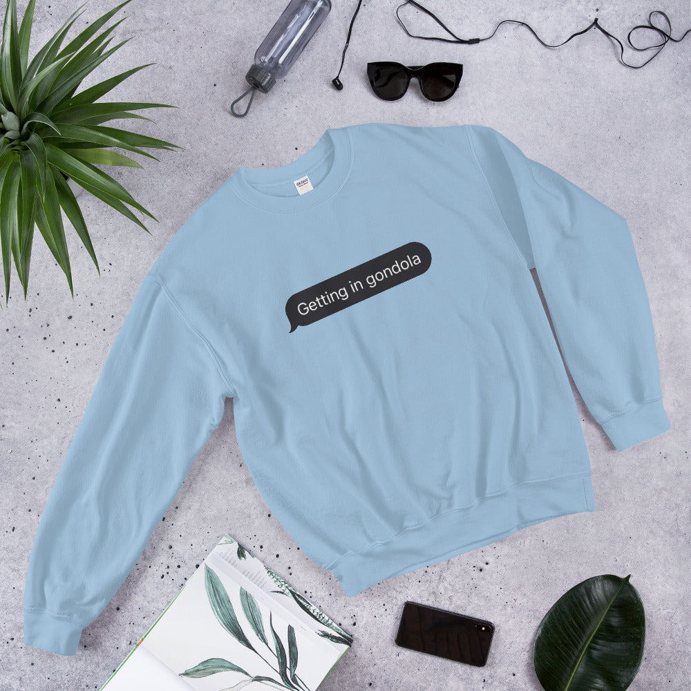 Whistler getting in gondola printed crewneck