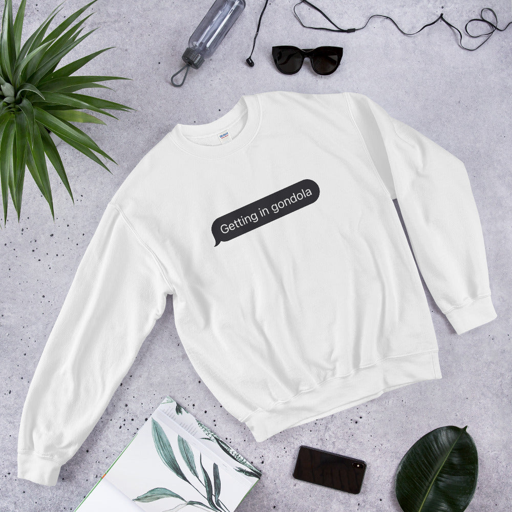Getting in gondola printed crewneck