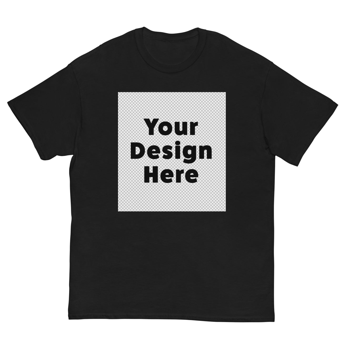 your design here printed on t-shirt