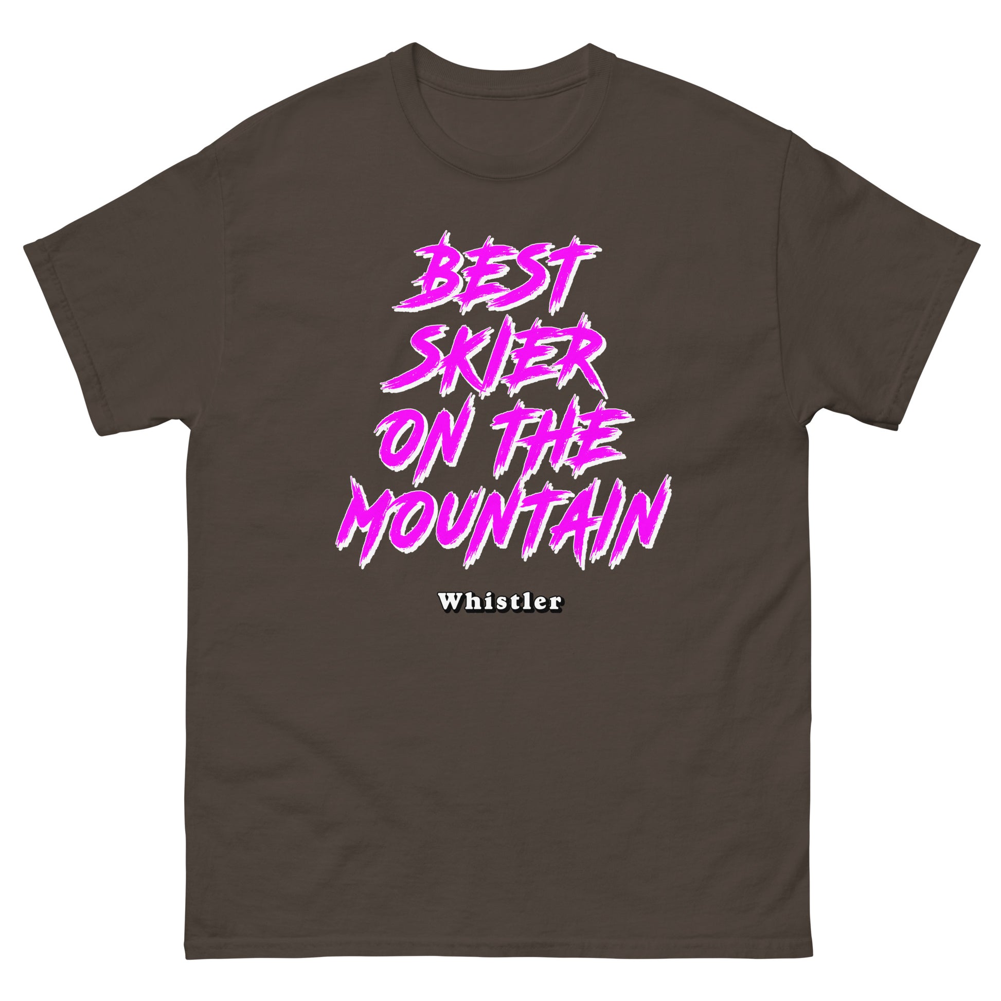 Best Skiier on the mountain whistler design printed on a t-shirt by Whistler Shirts