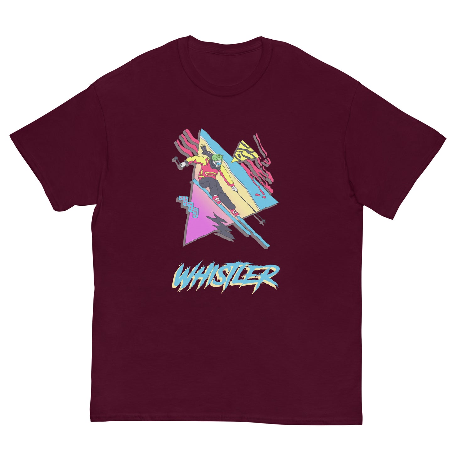 colourful whistler print t-shirt