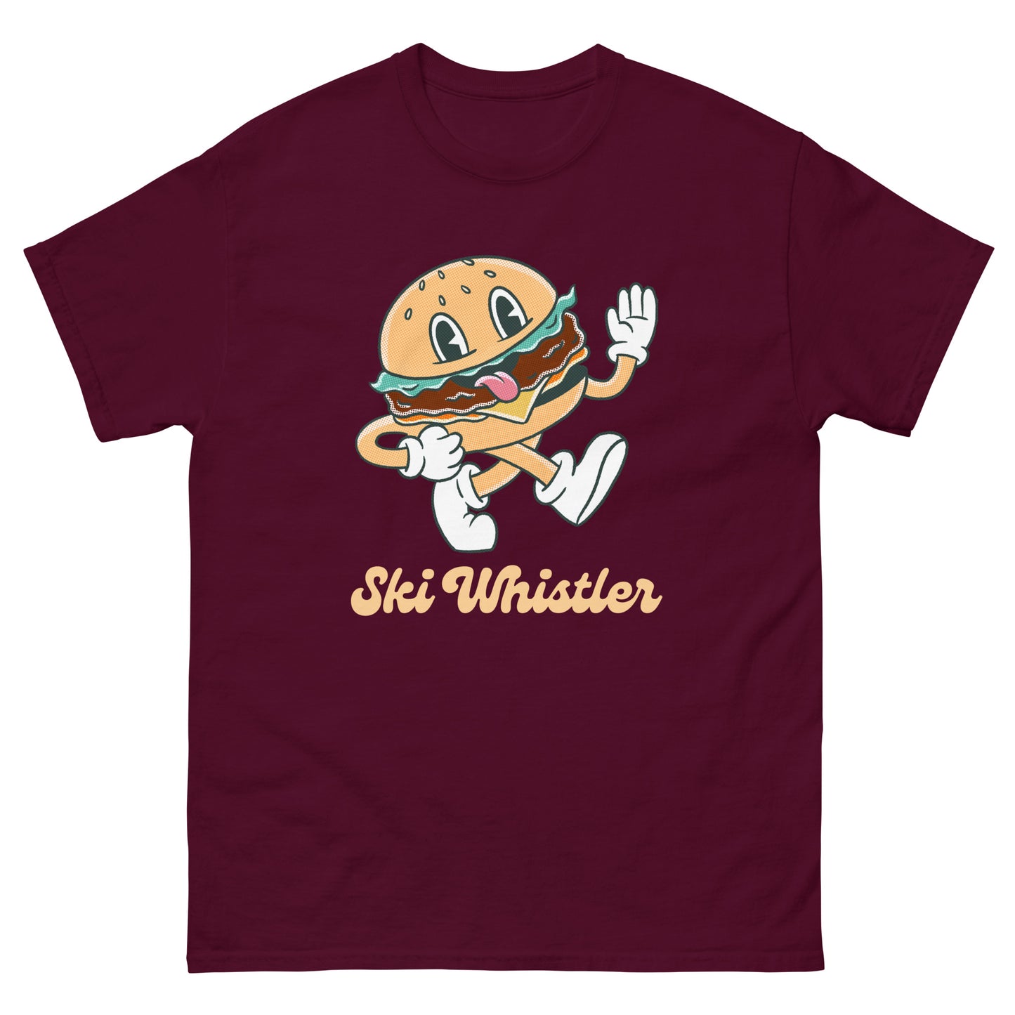 Ski Whistler Hamburger Man T-shirt printed by Whistler Shirts