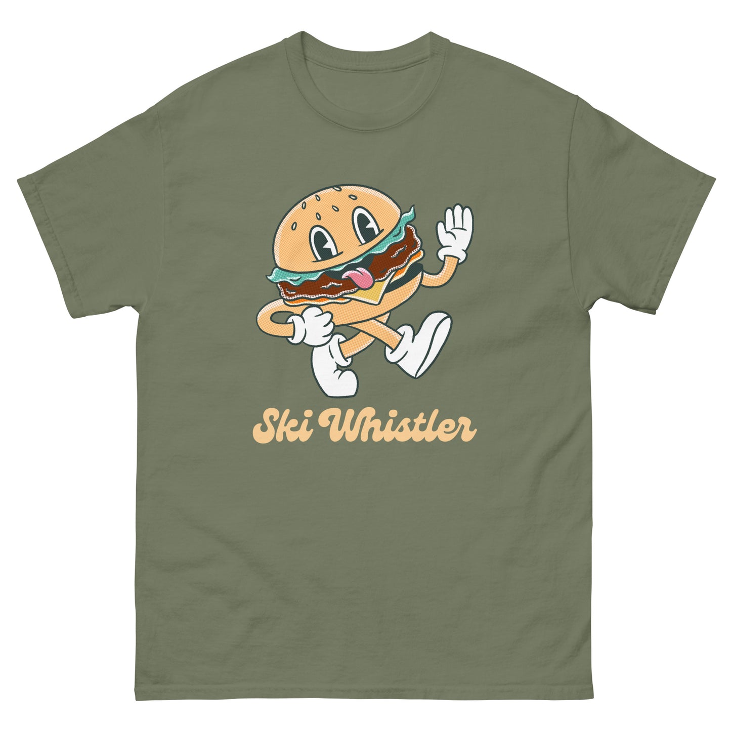 Ski Whistler Hamburger Man T-shirt printed by Whistler Shirts
