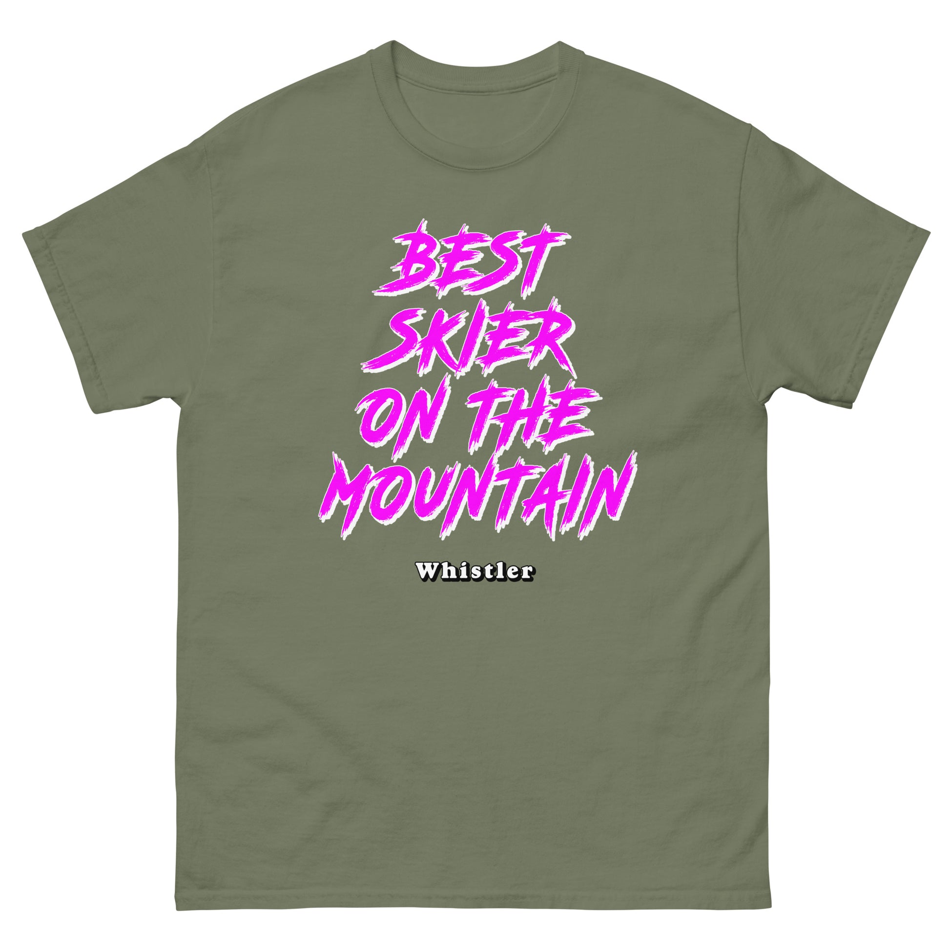 Best Skiier on the mountain whistler design printed on a t-shirt by Whistler Shirts