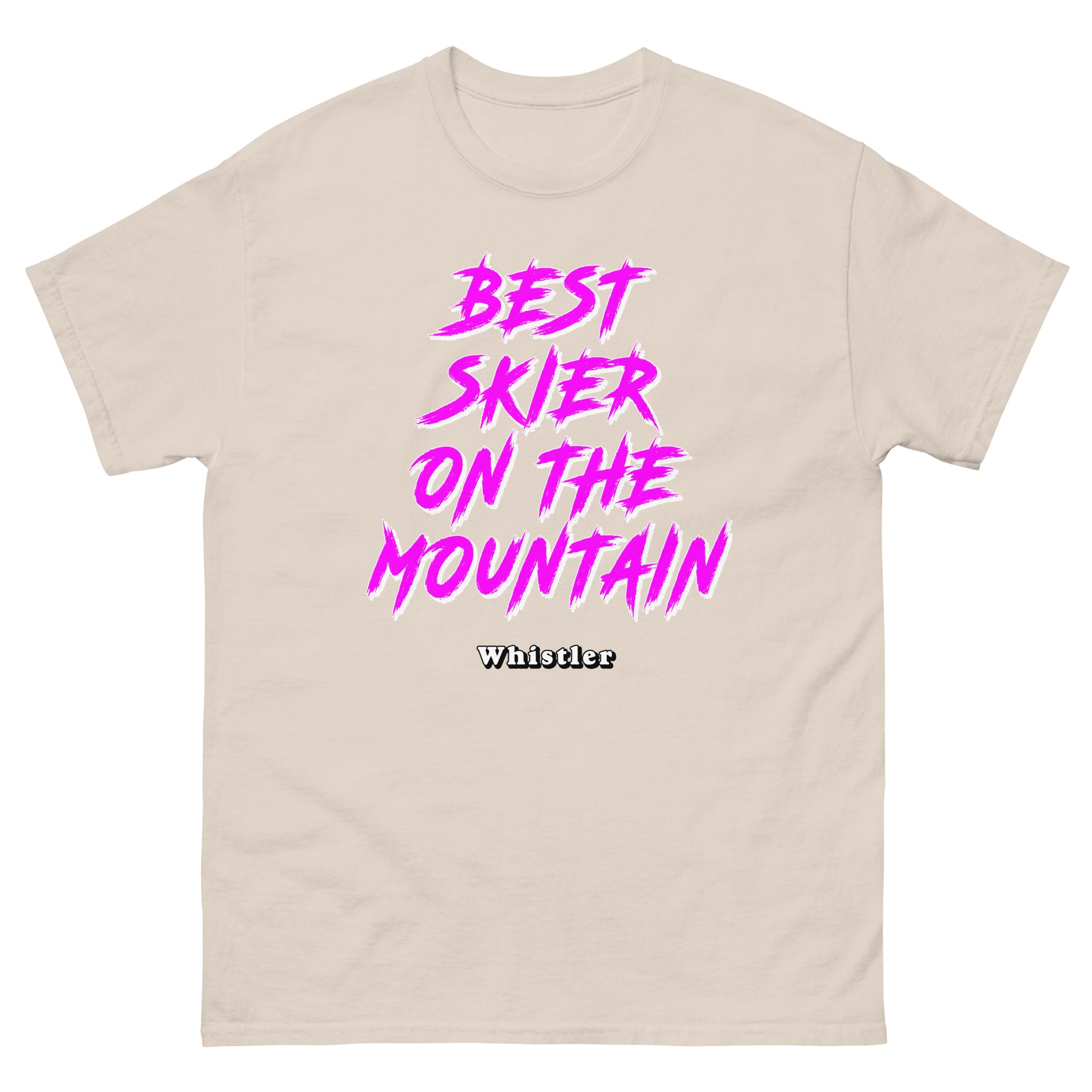 Best Skiier on the mountain whistler design printed on a t-shirt by Whistler Shirts
