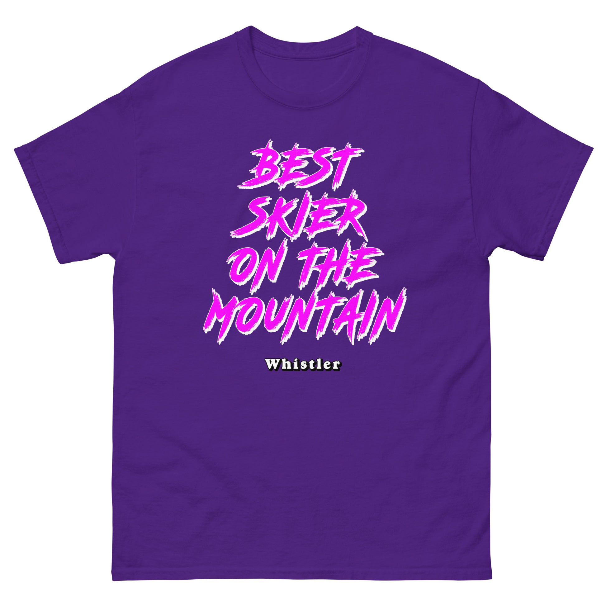 Best Skiier on the mountain whistler design printed on a t-shirt by Whistler Shirts