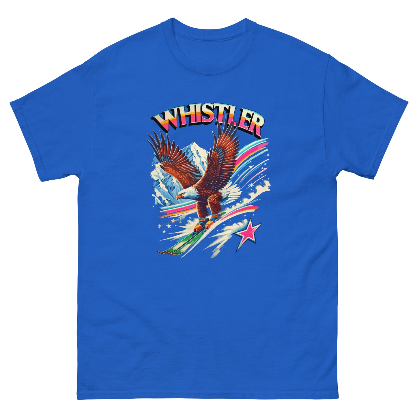 Whistler Eagle Skiing T-shirt printed by Whistler Shirts