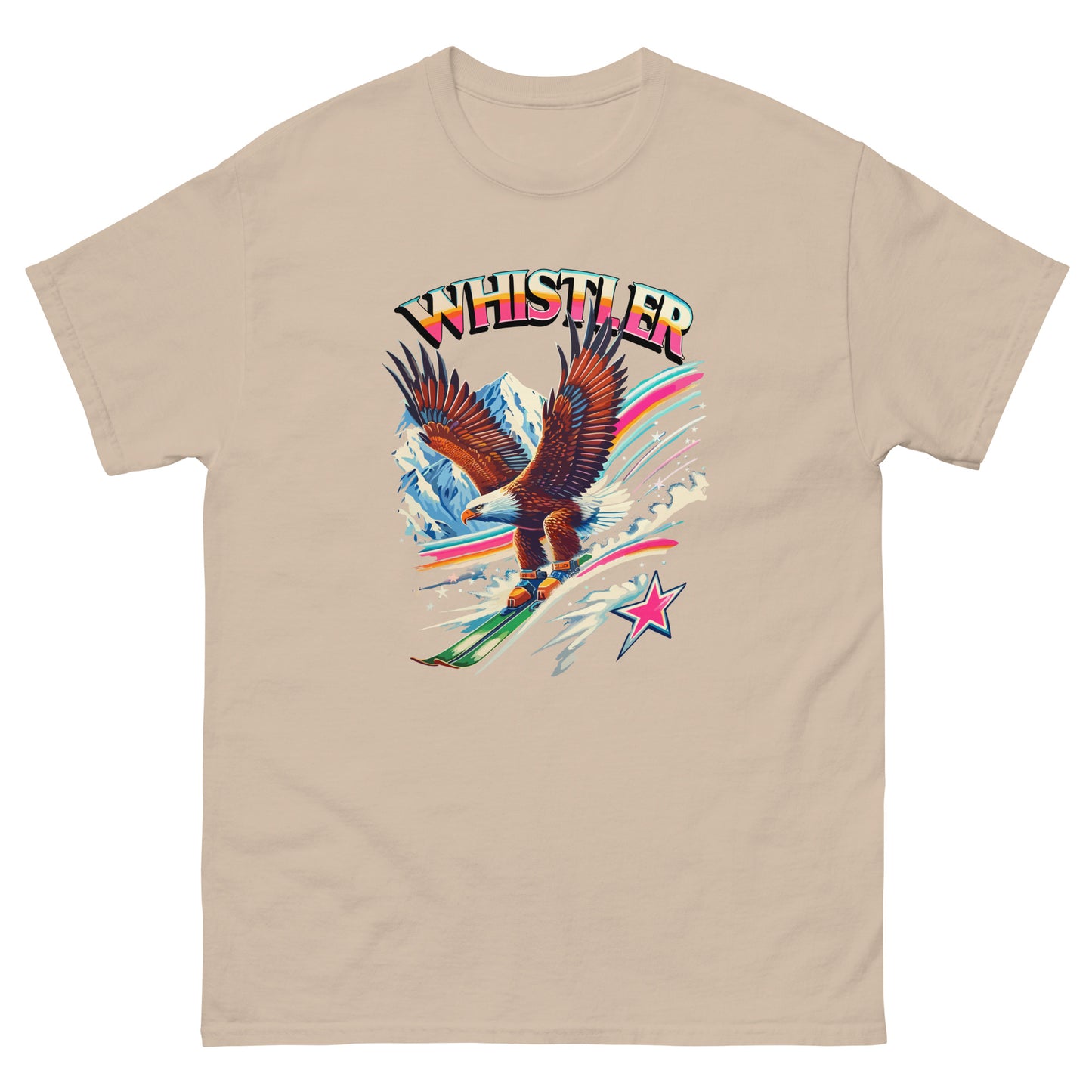 Whistler Eagle Skiing T-shirt printed by Whistler Shirts