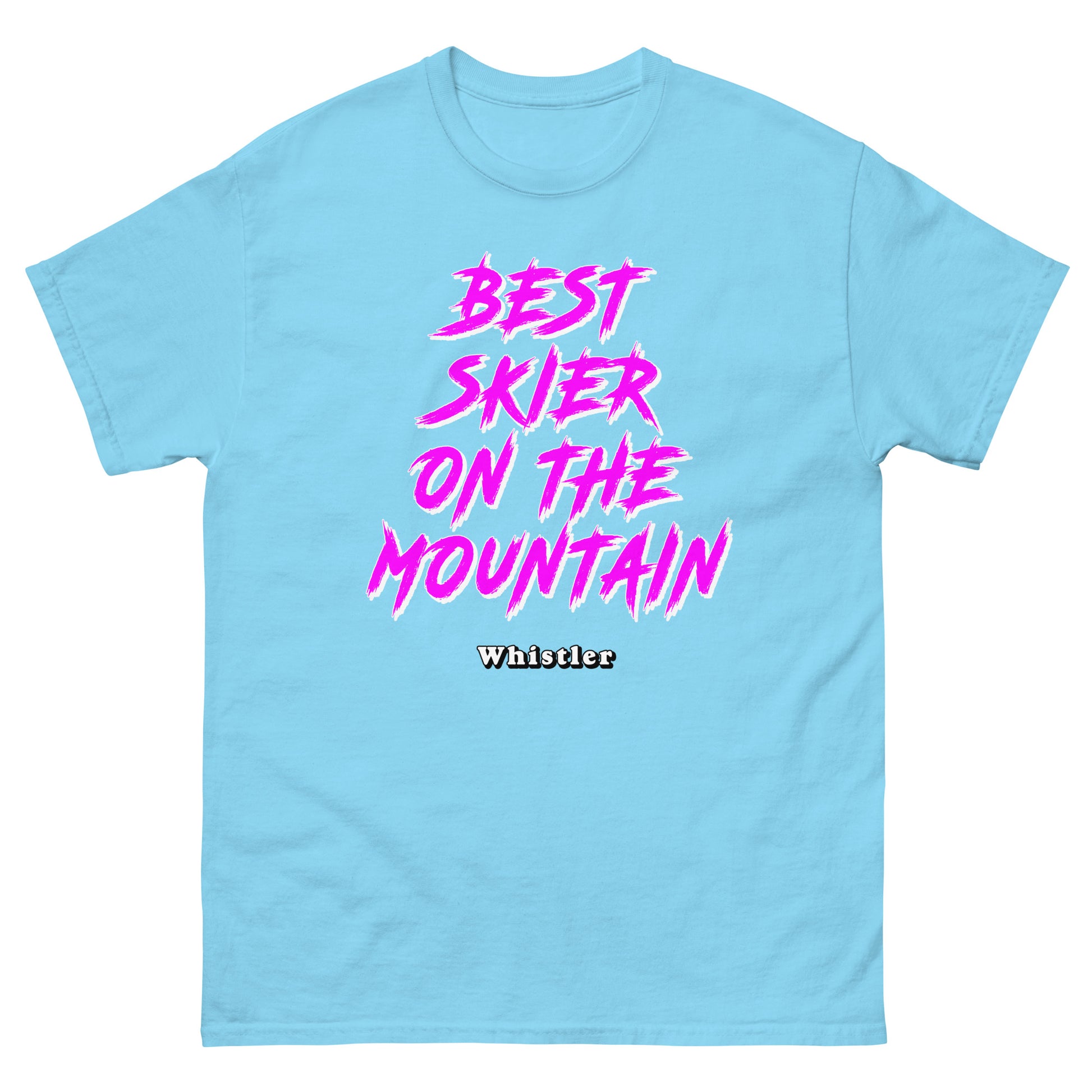 Best Skiier on the mountain whistler design printed on a t-shirt by Whistler Shirts