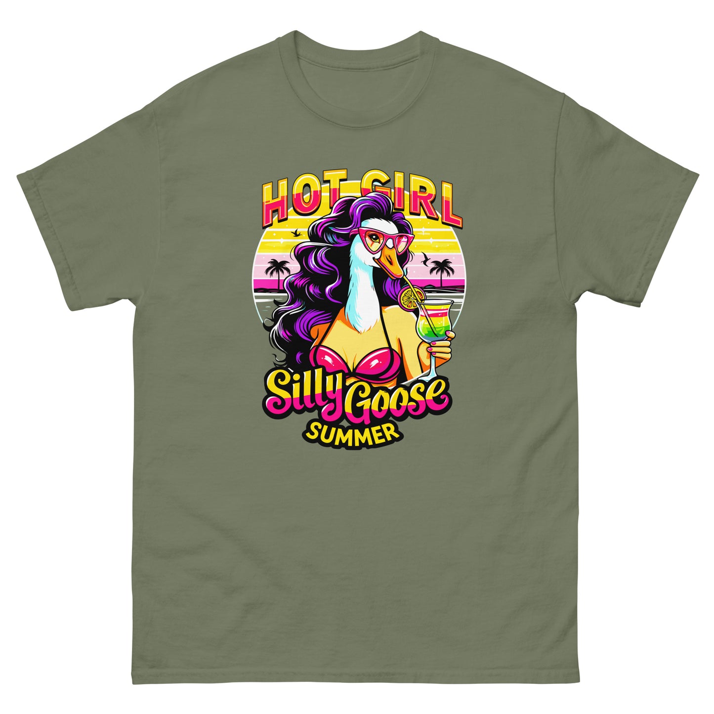 Hot Girl Silly Goose Summer design printed on T-shirt by Whistler Shirts