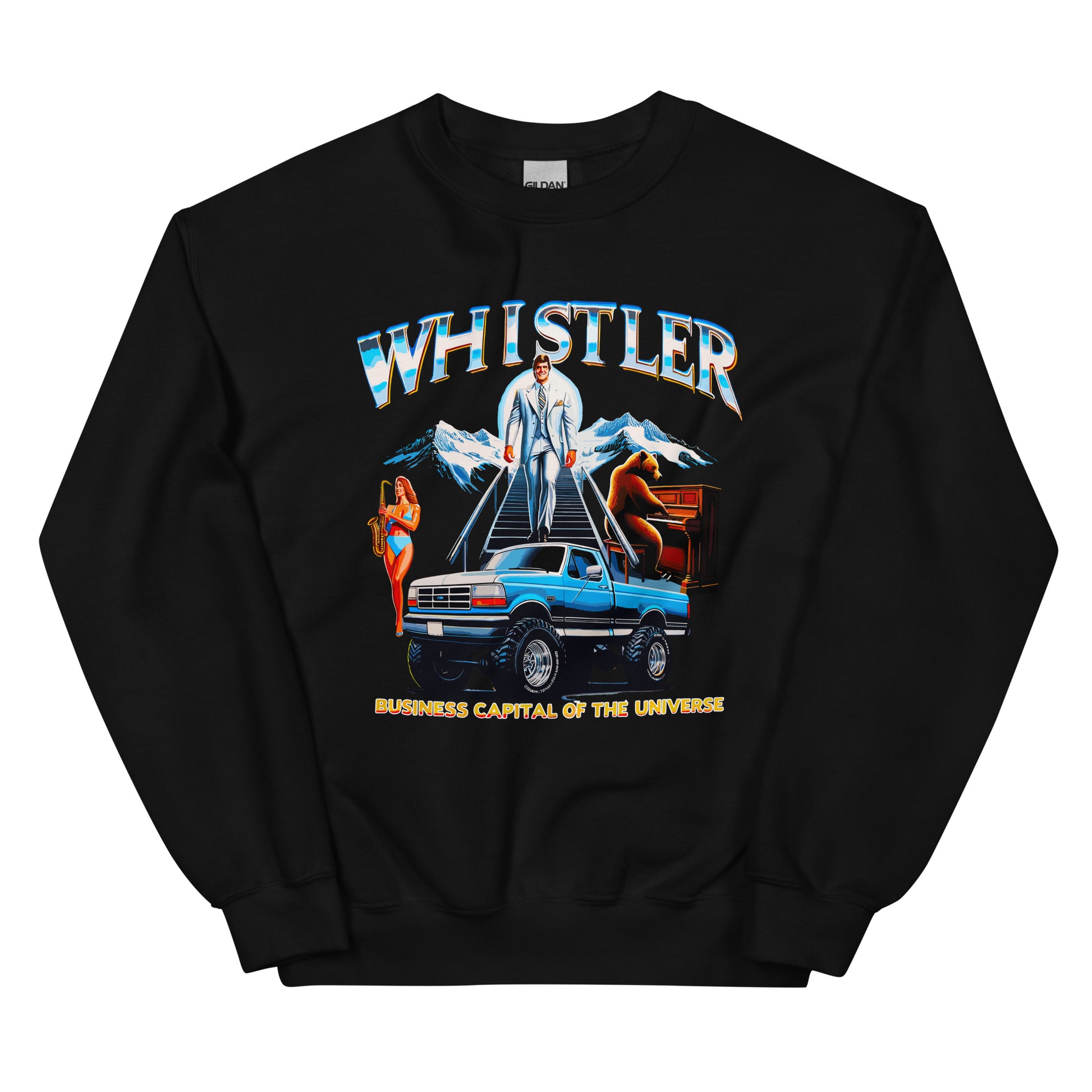 Whistler Business Capital of the Universe Crewneck Sweatshirt printed by Whistler Shirts