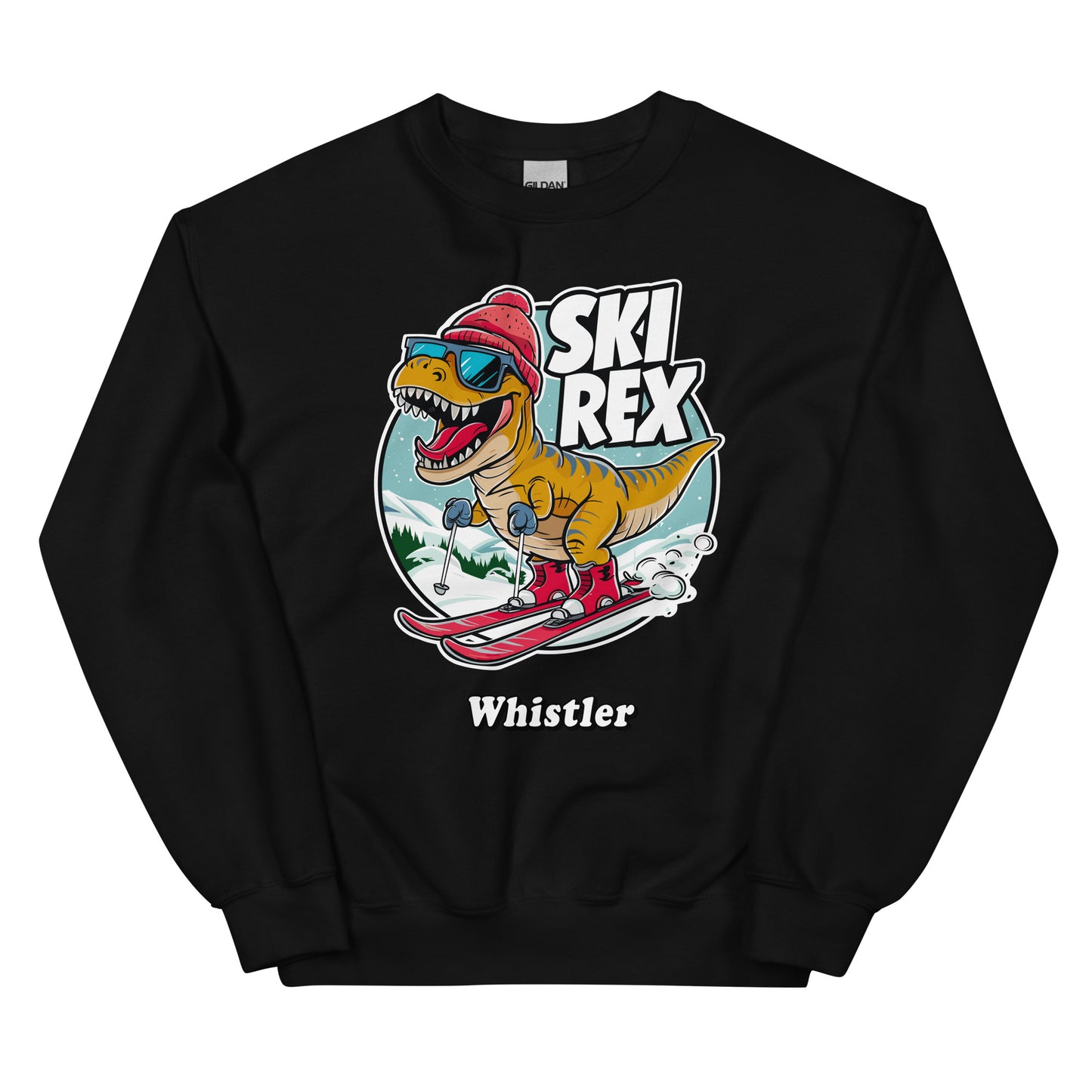 Ski Rex Whistler printed Crewneck Sweatshirt printed by Whistler Shirts