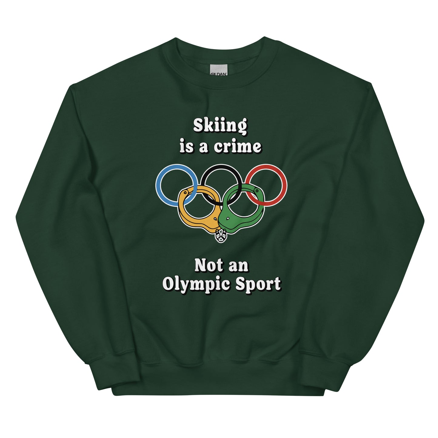 Skiing is a Crime Crewneck Sweatshirt