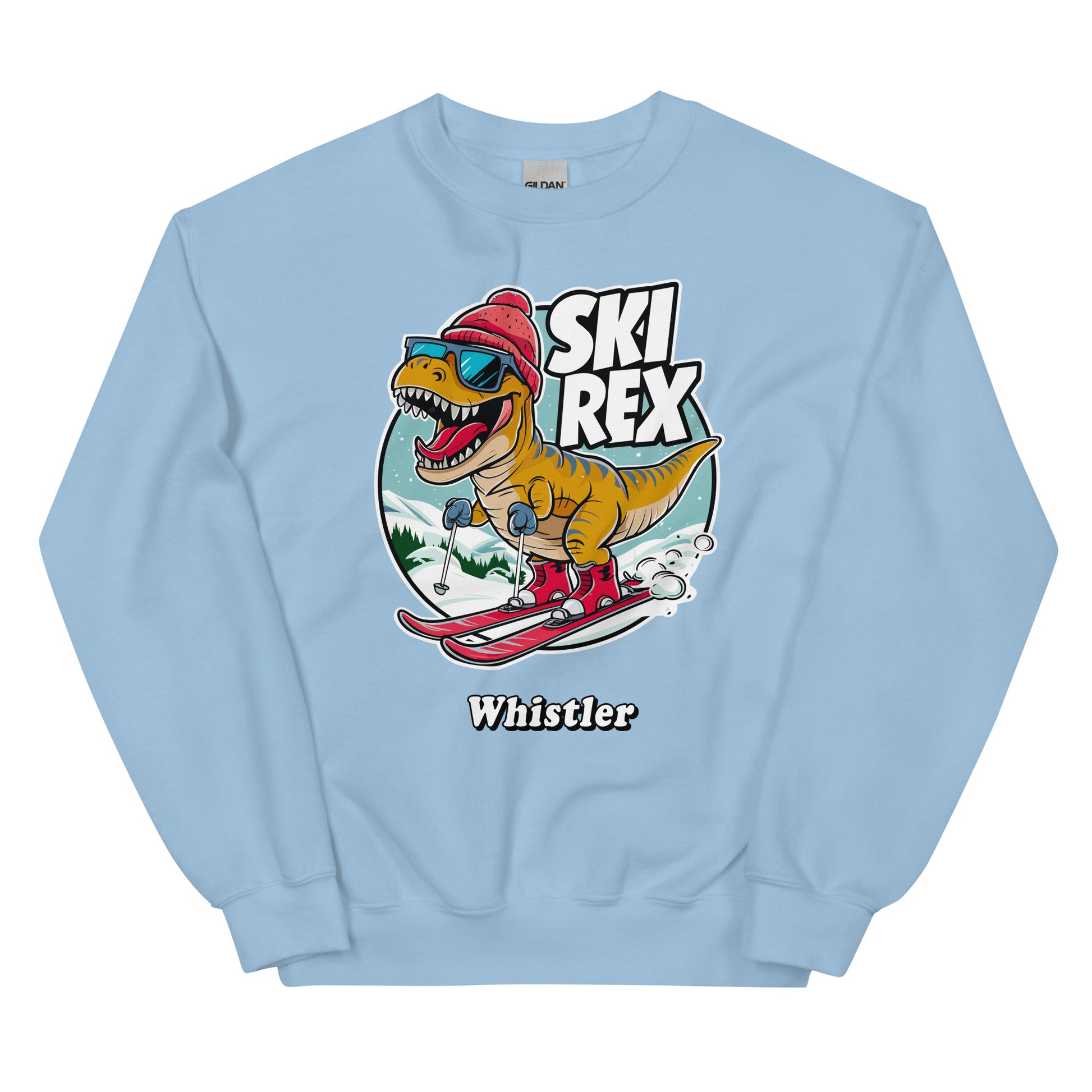 Ski Rex Whistler printed Crewneck Sweatshirt printed by Whistler Shirts