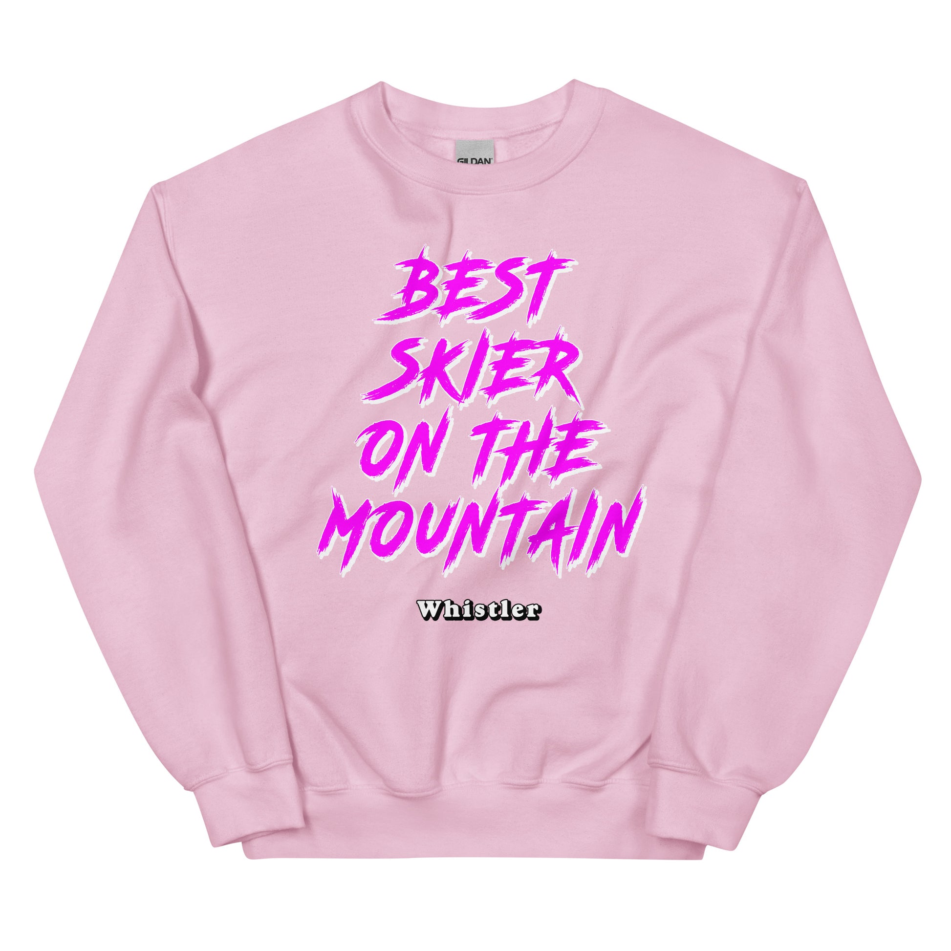 best skiier on the mountain whistler design printed on a crewneck sweatshirt by Whistler Shirtsbest skiier on the mountain whistler design printed on a crewneck sweatshirt by Whistler Shirts