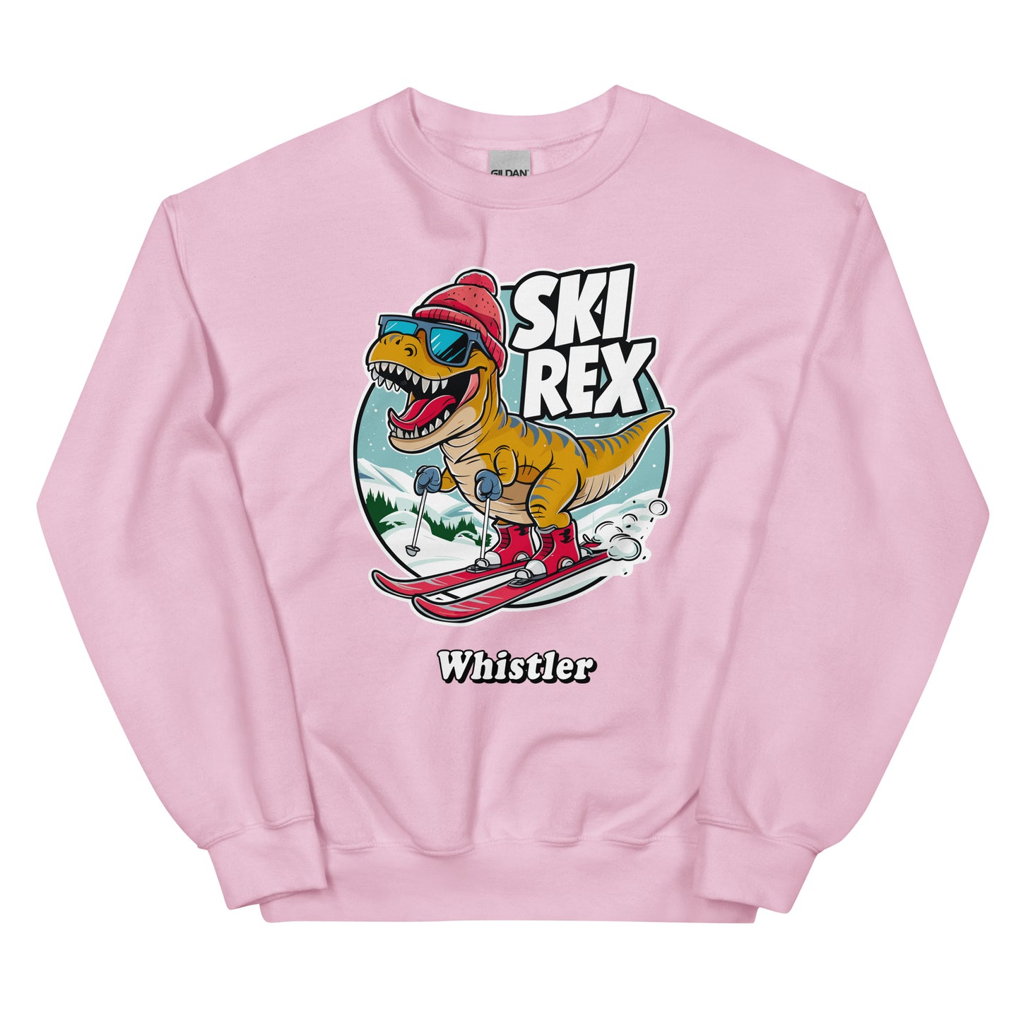 Ski Rex Whistler printed Crewneck Sweatshirt printed by Whistler Shirts
