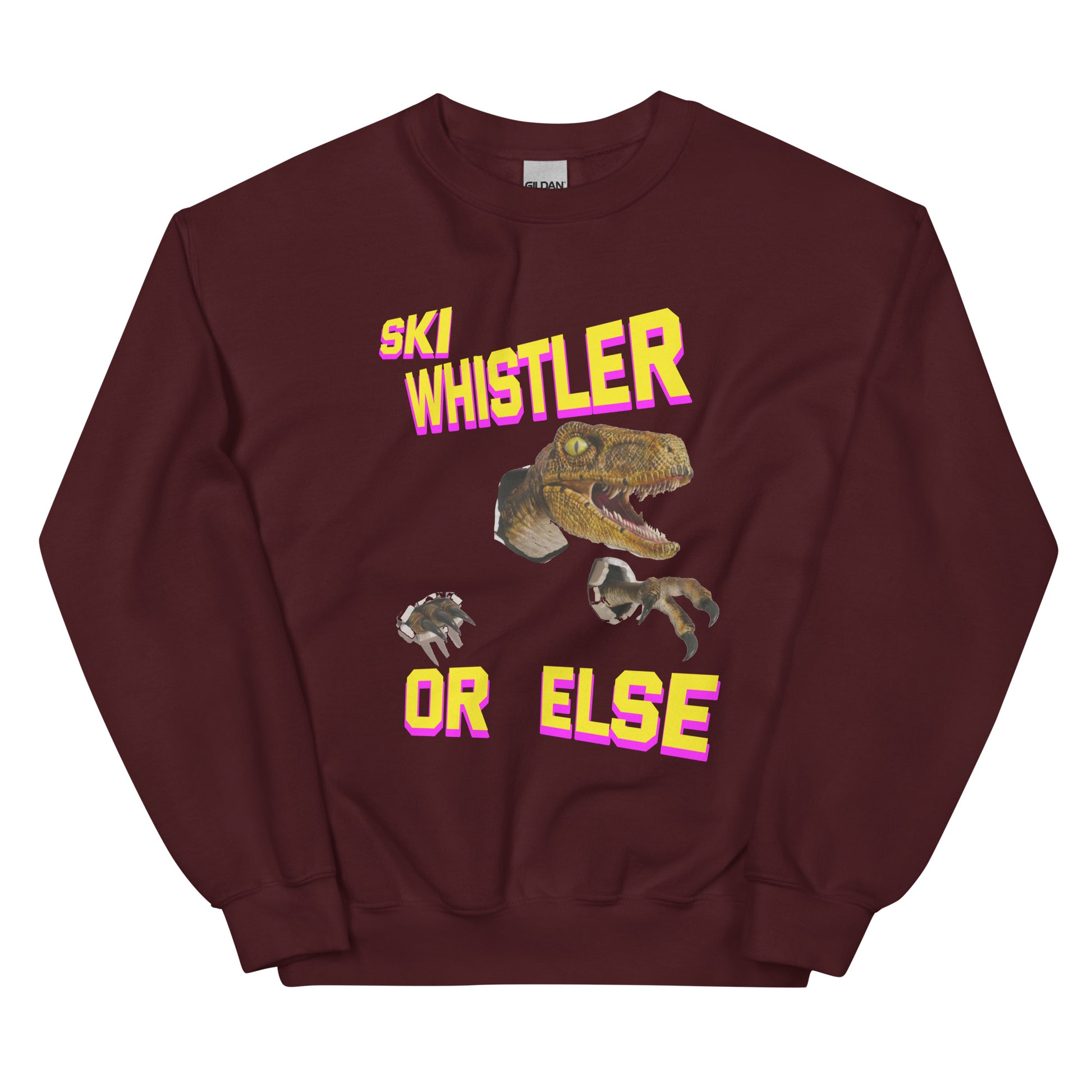 Ski whistler or else t-rex printed crewneck