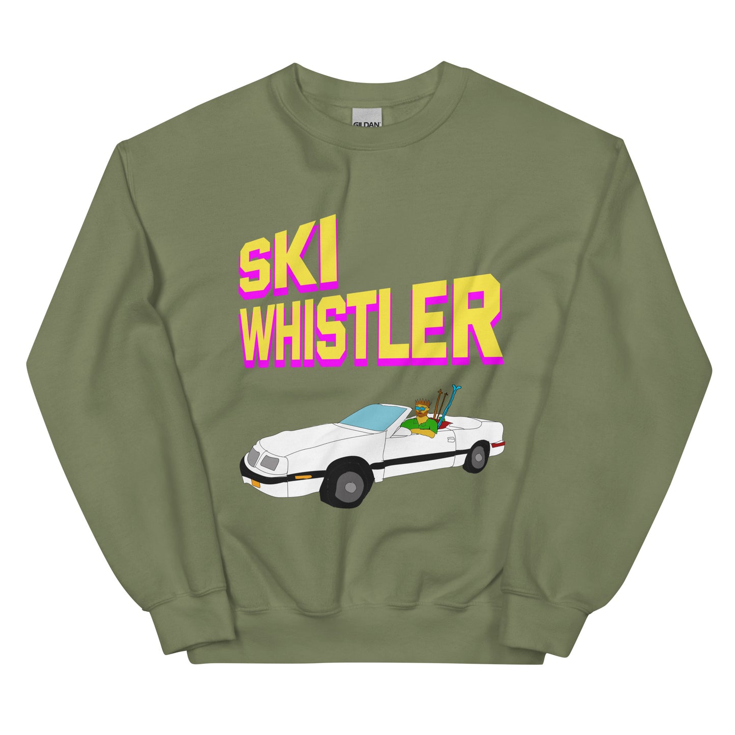 Ski Whistler convertible printed Crewneck