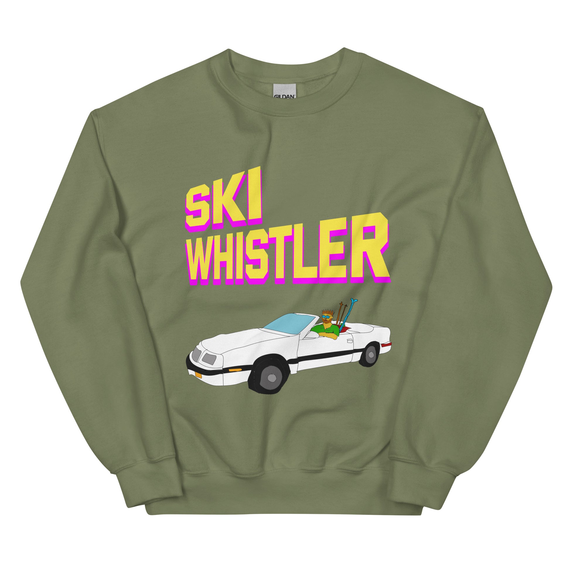 Ski Whistler convertible printed Crewneck