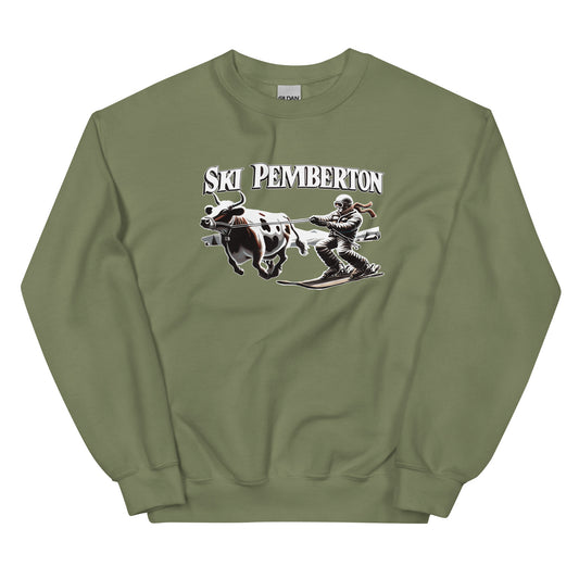 Ski Pemberton Crewneck sweatshirt printed by Whistler Shirts