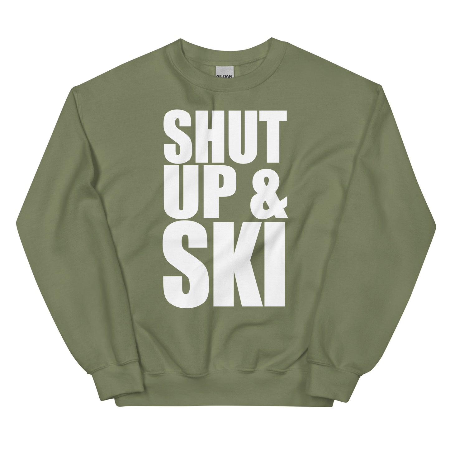 Shut up and ski printed crewneck sweatshirt by Whistler Shirts